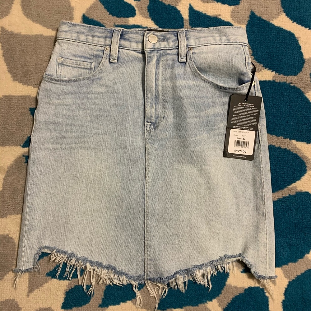 🆕 Hudson Los Angeles Lulu Fringe Denim Skirt
